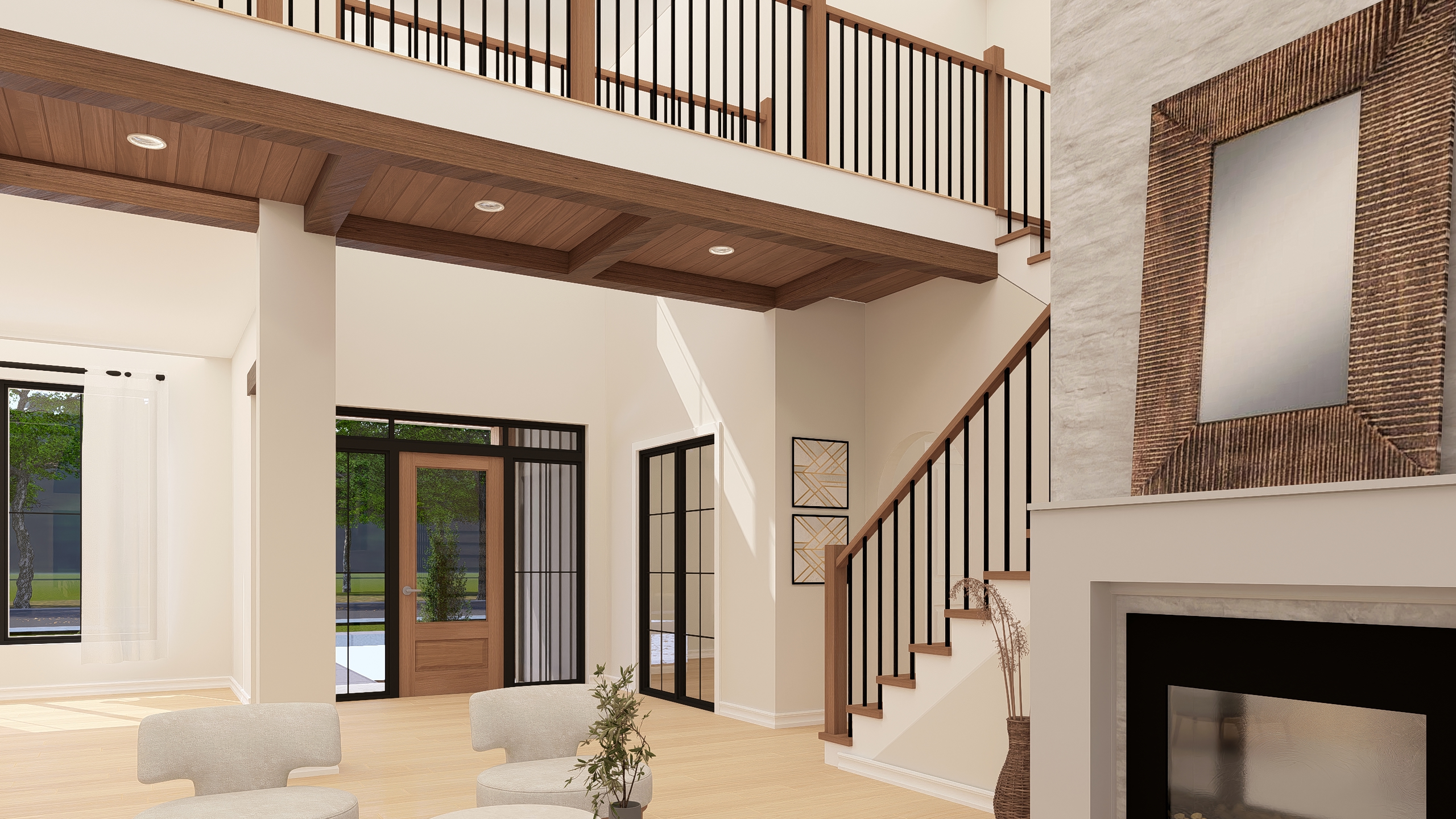 Two-storey interior — grand entry